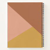Moderne geometrische vormen in Terracotta, geperso Notitieboek (Achterkant)