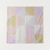 Moderne geometrische vormen in winterpastels wandkleed (Voorkant (horizontaal))