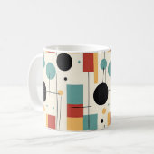 Moderne geometrische vormen koffiemok (Voorkant links)