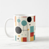 Moderne geometrische vormen koffiemok (Links)