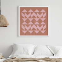 Moderne geometrische vormen Kunst | Blush en Terra