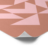 Moderne geometrische vormen Kunst | Blush en Terra Poster (Hoek)