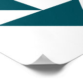 Moderne geometrische vormen Kunst in blauw en geel Poster (Hoek)