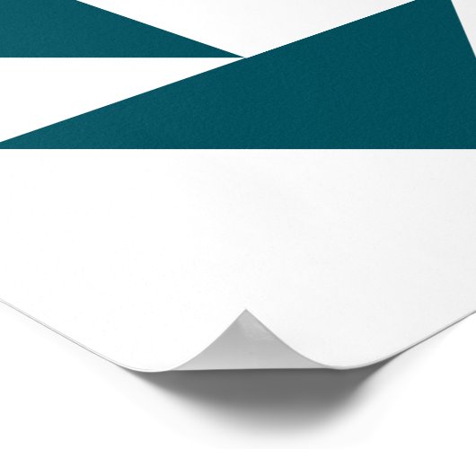 Moderne geometrische vormen Kunst in blauw en geel Poster (Hoek)