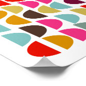 Moderne geometrische vormen Kunst in de aardherfst Poster (Hoek)