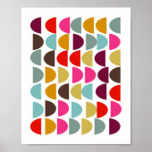 Moderne geometrische vormen Kunst in de aardherfst Poster (Voorkant)