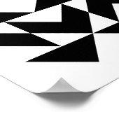 Moderne geometrische vormen Kunst in zwart-wit Poster (Hoek)