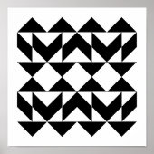 Moderne geometrische vormen Kunst in zwart-wit Poster (Voorkant)