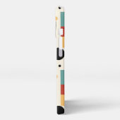 Moderne geometrische vormen met naam iPhone hoesje (Linkerkant)