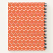 Moderne geometrische vormen Oranje persoonlijke fo Notitieboek (Achterkant)