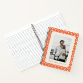 Moderne geometrische vormen Oranje persoonlijke fo Notitieboek (Binnen)