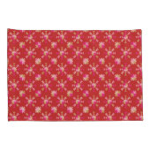 Moderne geometrische vormen patroon in helder rood kussensloop (Achterkant-Rechts)