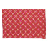 Moderne geometrische vormen patroon in helder rood kussensloop (Voorkant-Links)