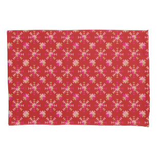 Moderne geometrische vormen patroon in helder rood kussensloop