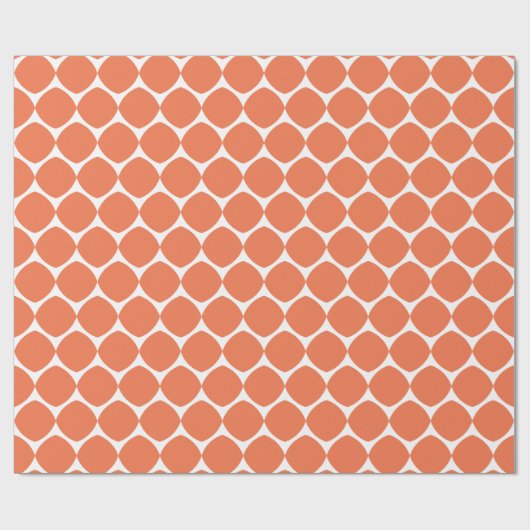Moderne geometrische vormen patroon in Oranje Cadeaupapier (Vlak)
