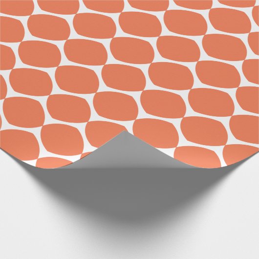 Moderne geometrische vormen patroon in Oranje Cadeaupapier (Hoek)