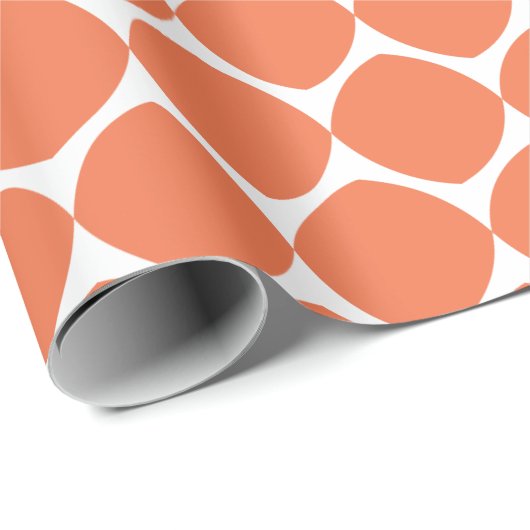 Moderne geometrische vormen patroon in Oranje Cadeaupapier (Rol Hoek)