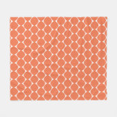 Moderne geometrische vormen patroon in Oranje Fleece Deken (Voorkant (Horizontaal))