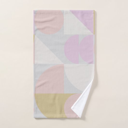 Moderne geometrische vormen patroon in winterpaste bad handdoek (Handdoek)