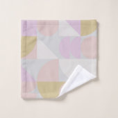 Moderne geometrische vormen patroon in winterpaste bad handdoek (Wasdoekje)