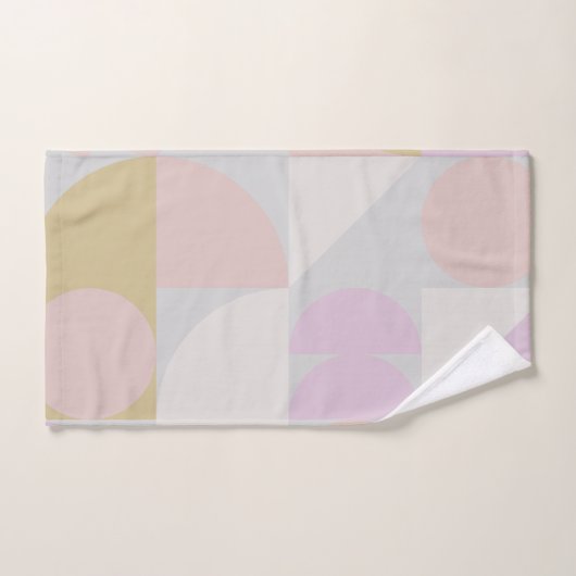 Moderne geometrische vormen patroon in winterpaste bad handdoek (Handdoek)