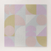 Moderne geometrische vormen patroon in winterpaste legpuzzel (Horizontaal)