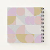Moderne geometrische vormen patroon in winterpaste notitieboek (Achterkant)