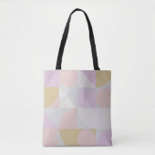 Moderne geometrische vormen patroon in winterpaste tote bag (Voorkant)