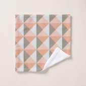 Moderne Geometrische vormen Patroonkoraal Pery Gra Bad Handdoek (Wasdoekje)