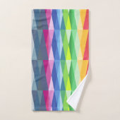 Moderne geometrische vormen regenboogpatronen bad handdoek (Handdoek)