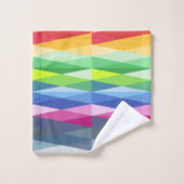 Moderne geometrische vormen regenboogpatronen bad handdoek (Wasdoekje)