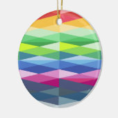 Moderne geometrische vormen regenboogpatronen keramisch ornament (Links)