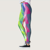 Moderne geometrische vormen regenboogpatronen leggings (Links)