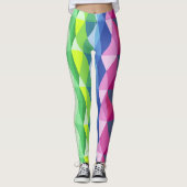 Moderne geometrische vormen regenboogpatronen leggings (Voorkant)