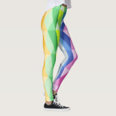 Moderne geometrische vormen regenboogpatronen leggings (Rechts)
