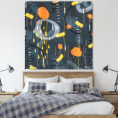 Moderne geometrische vormen Samenstelling Abstract Canvas Afdruk (Insitu (Slaapkamer))