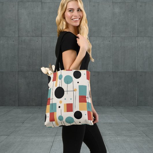 Moderne geometrische vormen tote bag