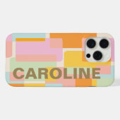 Moderne geometrische vormen van pasta's op maat iPhone hoesje (Achterkant horizontaal)