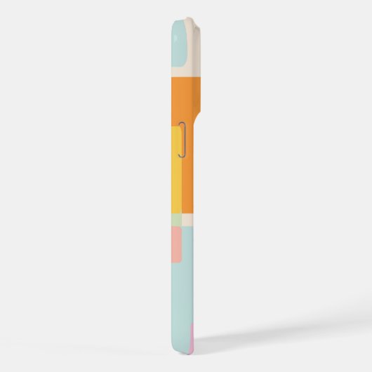 Moderne geometrische vormen van pasta's op maat iPhone hoesje (Rechterkant)