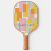 Moderne geometrische vormen van pasta's op maat pickleball paddle (Voorkant)