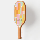 Moderne geometrische vormen van pasta's op maat pickleball paddle (Links)