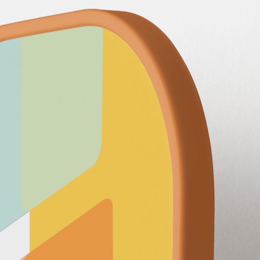 Moderne geometrische vormen van pasta's op maat pickleball paddle (Links Detail)