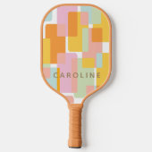 Moderne geometrische vormen van pasta's op maat pickleball paddle (Achterkant)