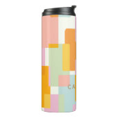 Moderne geometrische vormen van pasta's op maat thermosbeker (Gedraaid links)