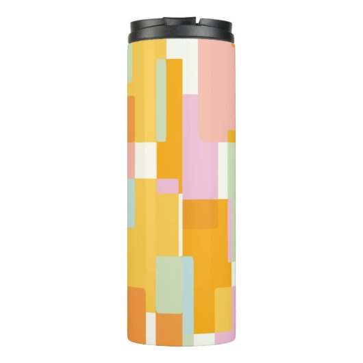 Moderne geometrische vormen van pasta's op maat thermosbeker (Achterkant)