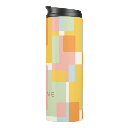 Moderne geometrische vormen van pasta's op maat thermosbeker (Geroteerd rechts)