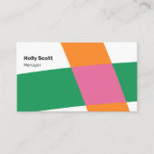 Moderne geometrische vormen visitekaartje (Voorkant)