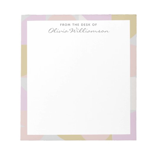 Moderne geometrische vormen Winterpasta op maat Notitieblok (Voorkant)