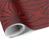 Moderne geometrische vormgeving rood zwart omslagp cadeaupapier (Rol Hoek)