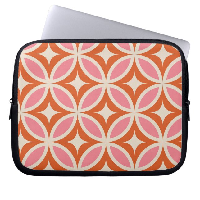 Moderne geometrische vormgeving van de midden-eeuw laptop sleeve (Voorkant)